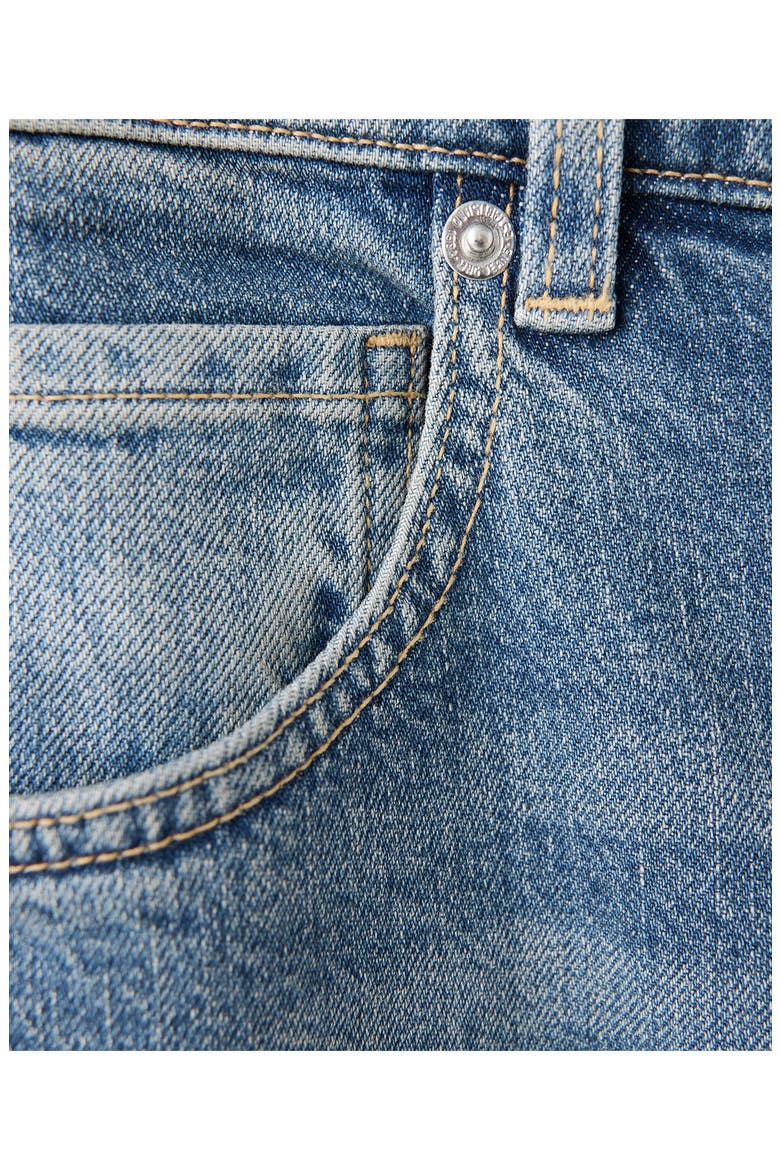 High Waist Straight Leg Jeans, Alternate, color, MEDIUM BLUE