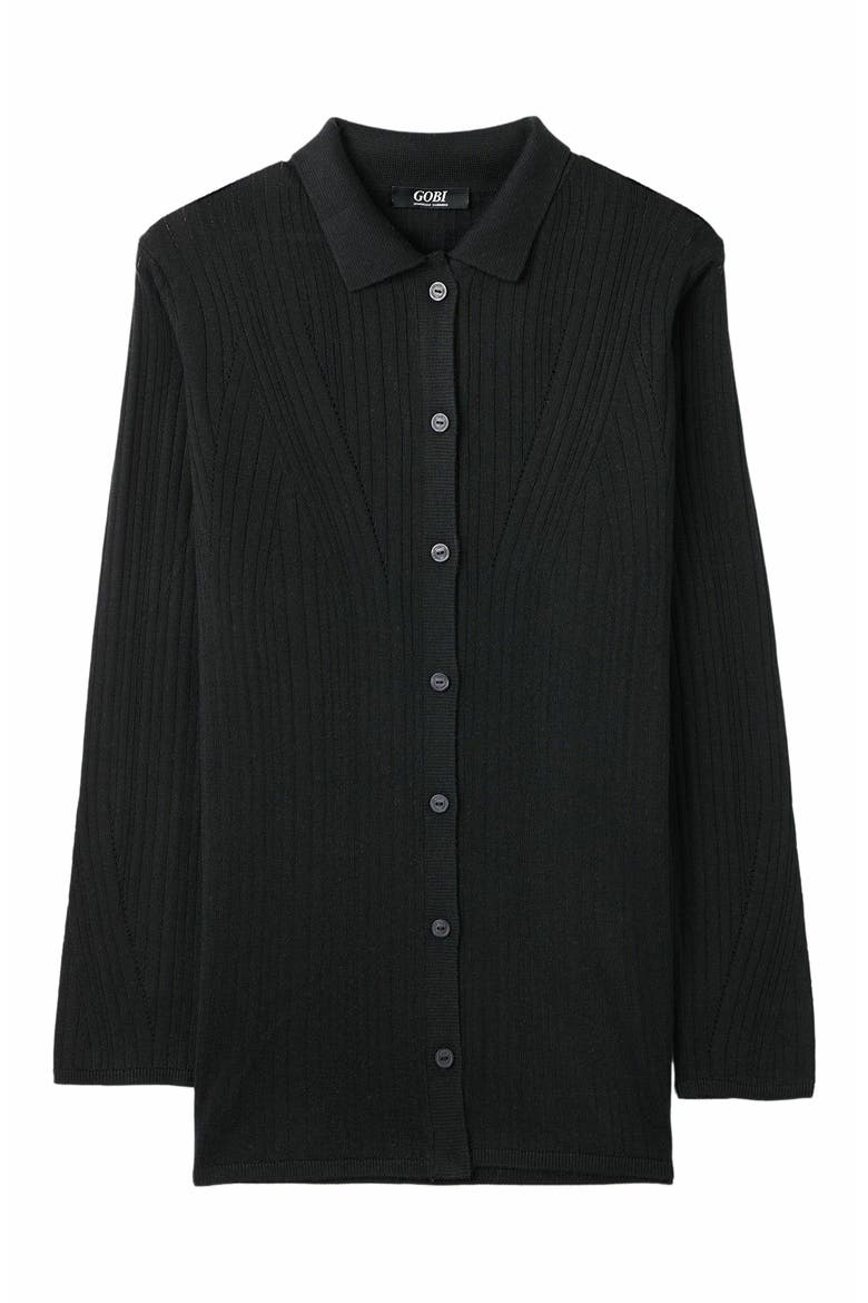 Silk Cashmere Cardigan, Main, color, black