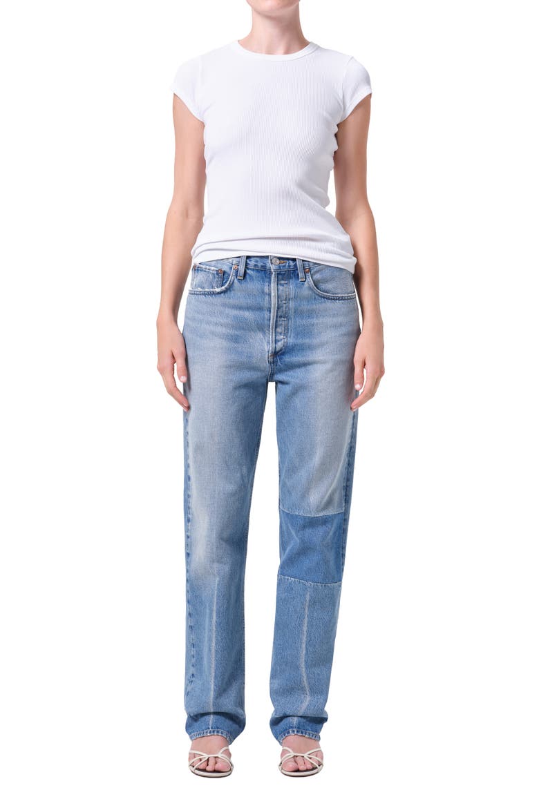 '90s Mid Rise Relaxed Straight Leg Jeans, Alternate, color, SESSION MID INDIGO