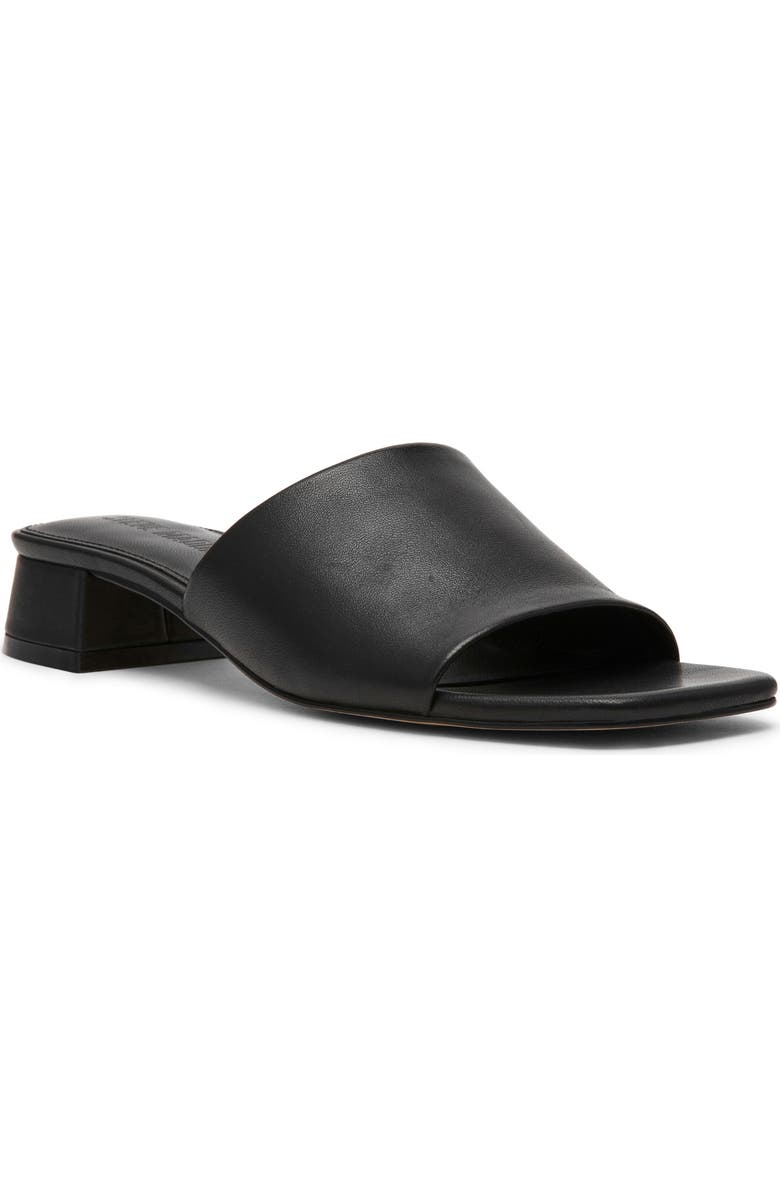Steve Madden Montgomery Block Heel Sandal, Main, color, Black Leather
