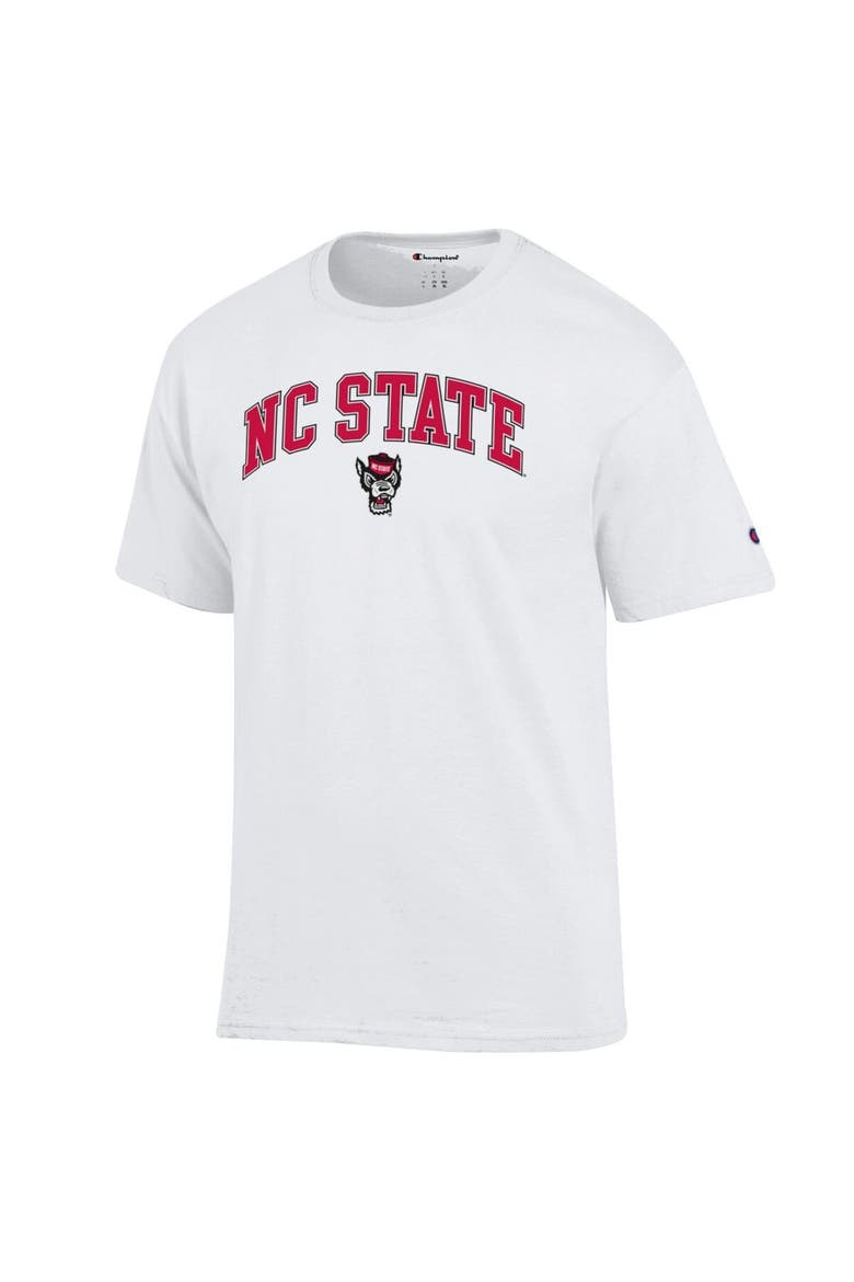 Men's Champion  White NC State Wolfpack Arched Logo T-Shirt, Alternate, color, White