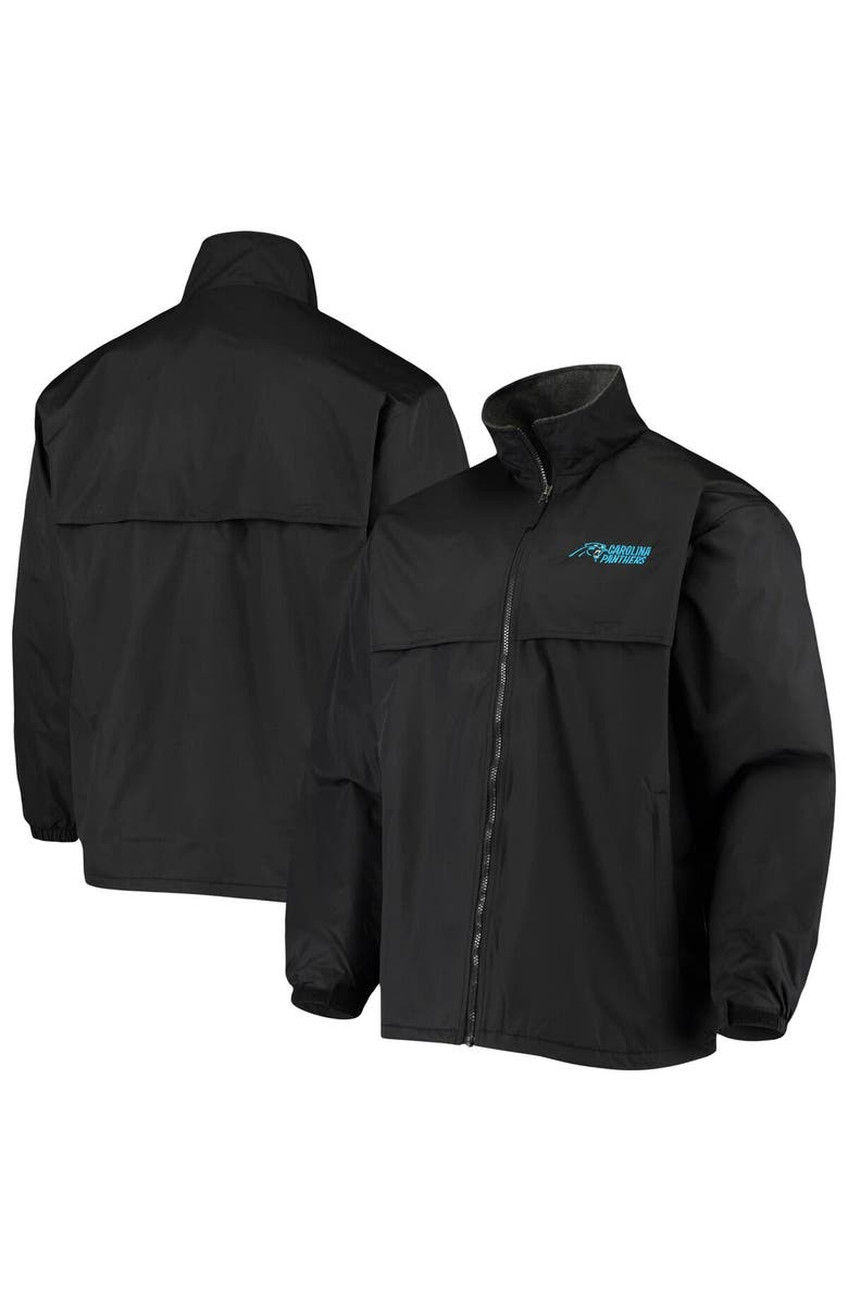 DUNBROOKE Men's Dunbrooke Black Carolina Panthers Triumph Fleece Full-Zip Jacket, Main, color, Black