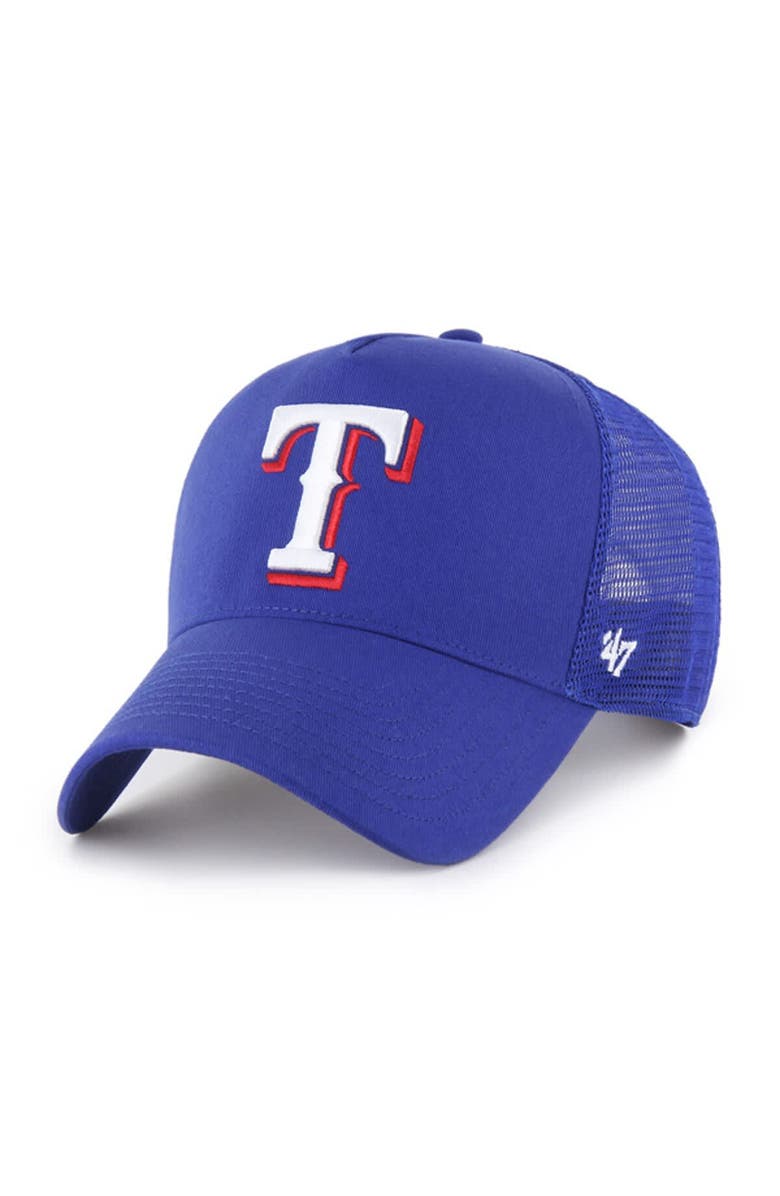 '47 Men's '47 Royal Texas Rangers Ballpark Offside Adjustable Trucker Hat, Main, color, Royal