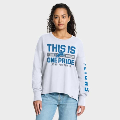 Women's Fanatics White Detroit Lions Hometown Legacy Long Sleeve T-Shirt