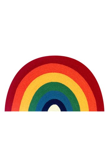 R16 Home Rainbow Slice Door Mat In Multi
