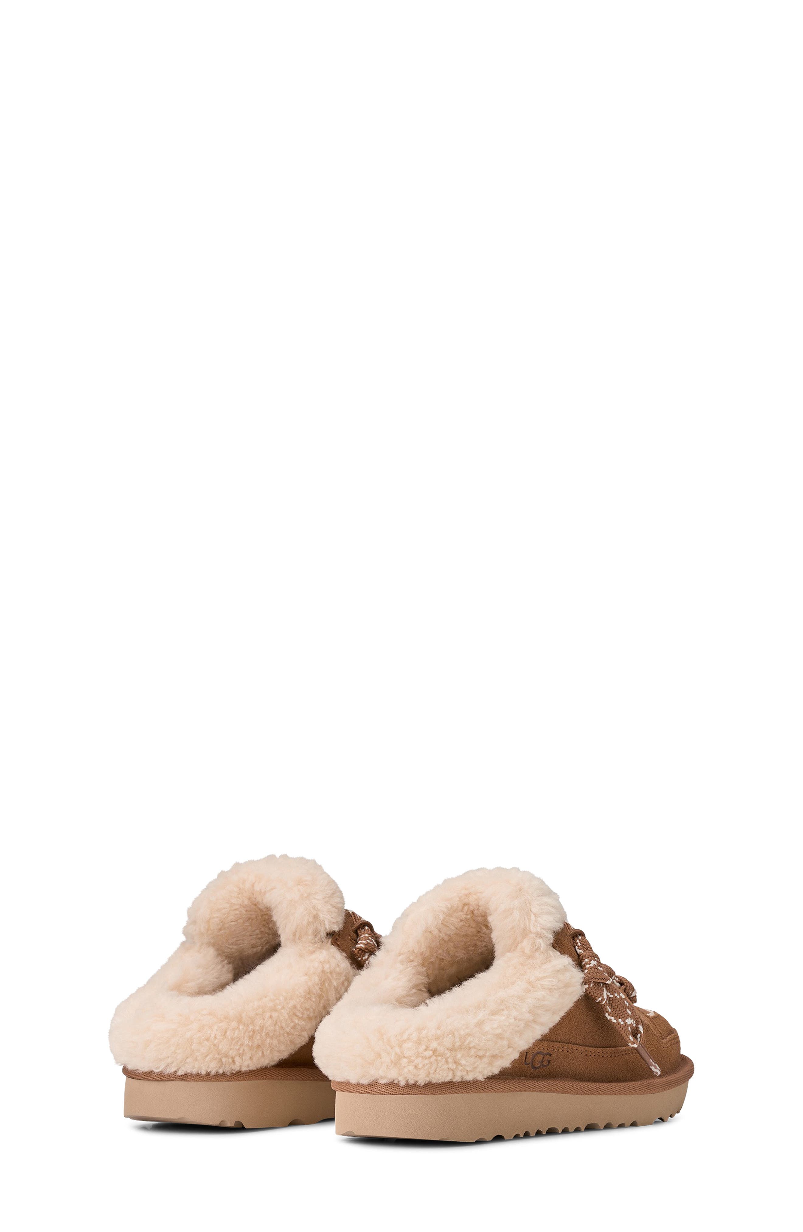 Kids' Lowmel UGGpure™ Lined Lace-Up Mule, Alternate, color, CHESTNUT