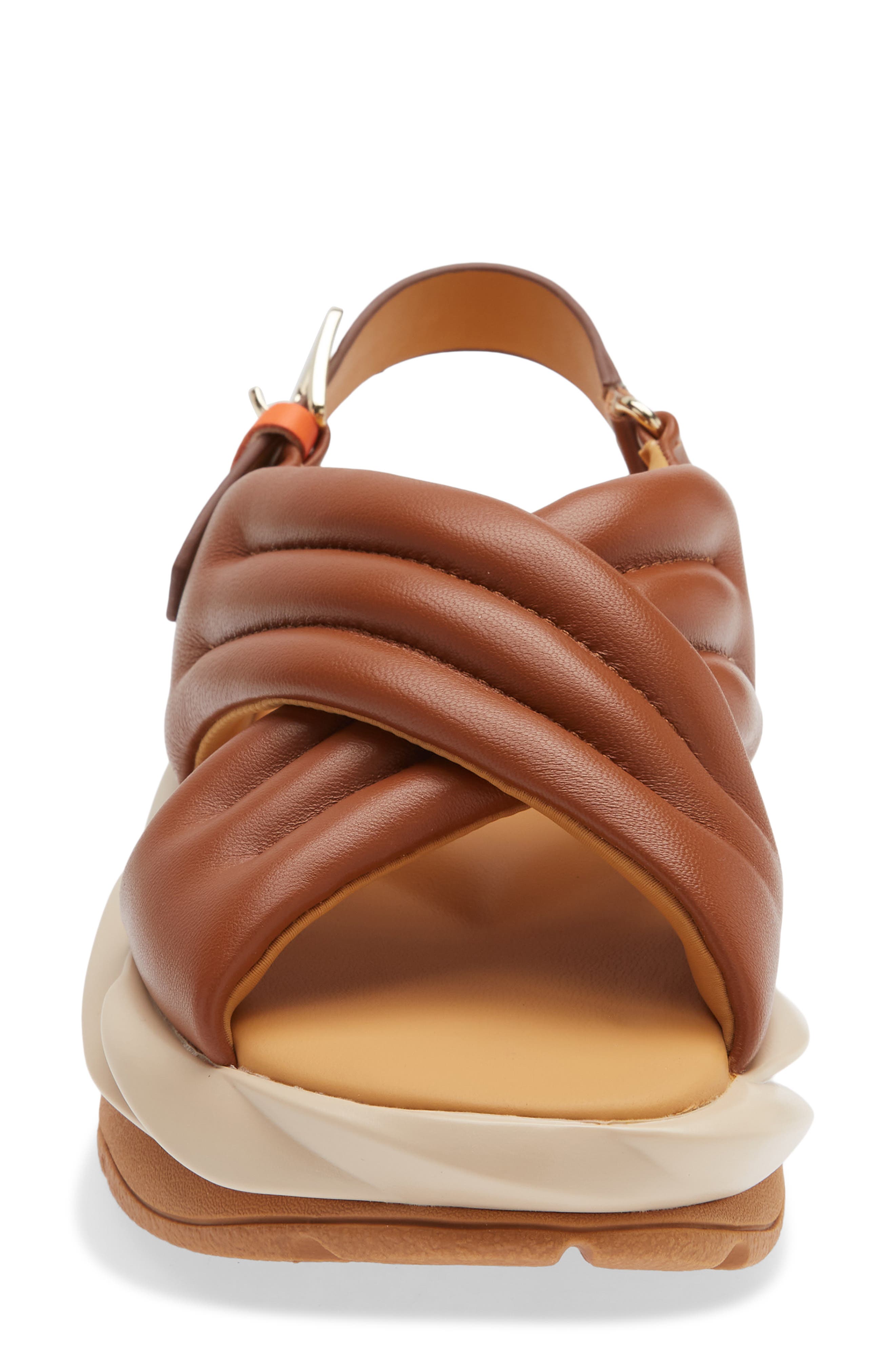 Mellow Mana Platform Slingback Sandal, Alternate, color, BROWN