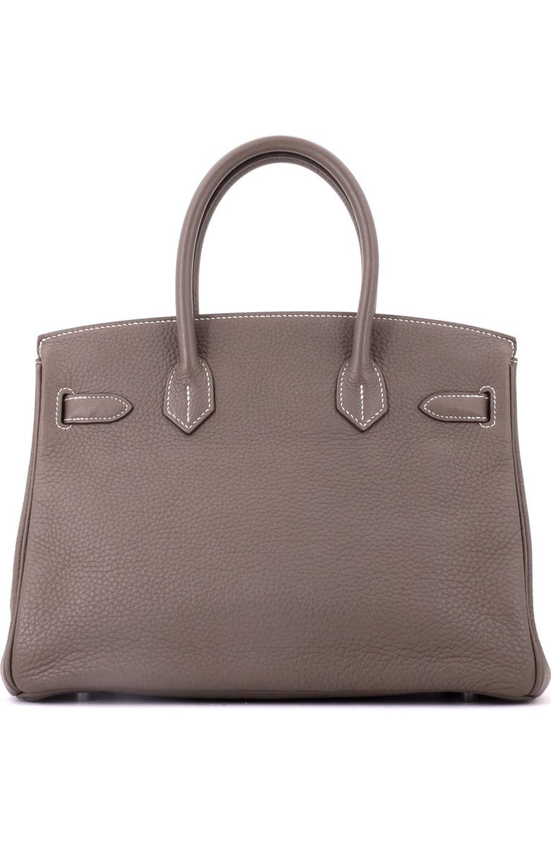 Pre-Owned Hermes Birkin Handbag Grey Clemence with Palladium Hardware 30, Alternate, color, Etoupe