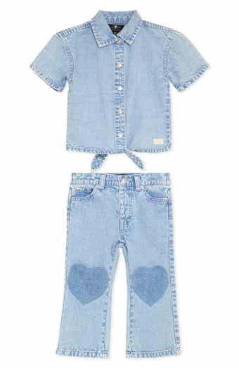 Denim Top & Heart Patch Jeans