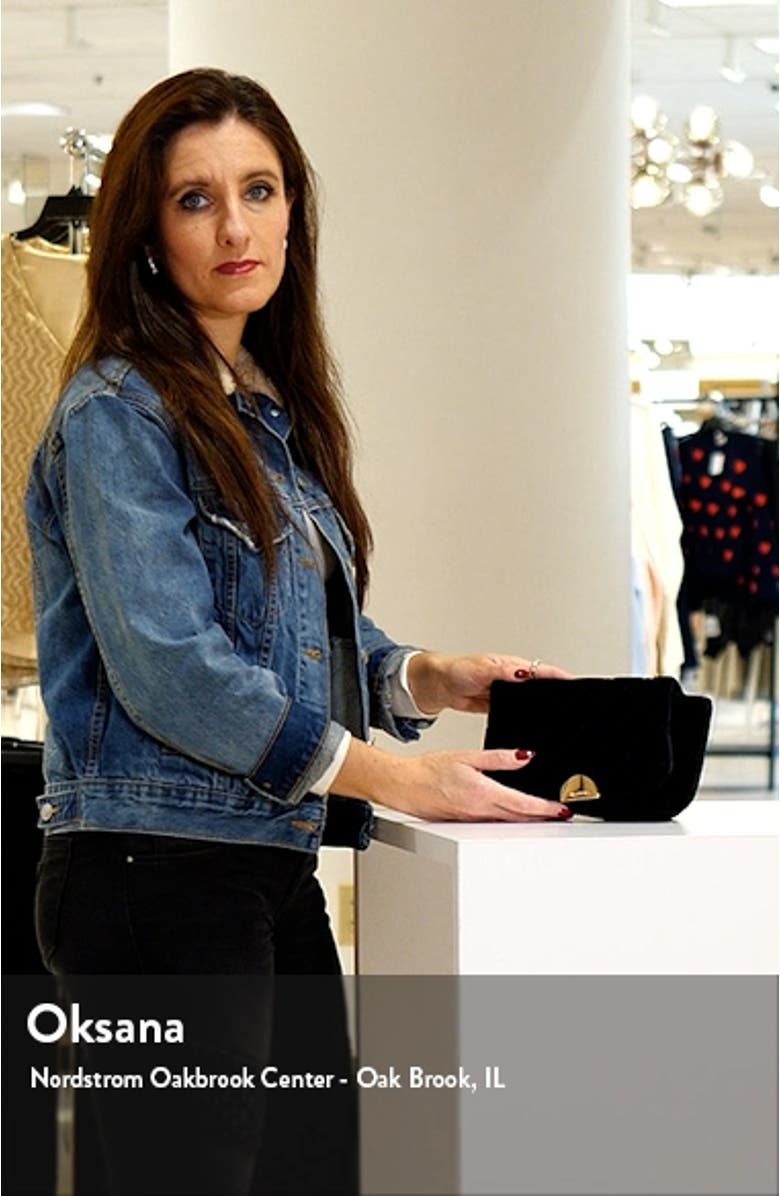 Helen Quilted Velvet Convertible Shoulder Bag, sales video thumbnail