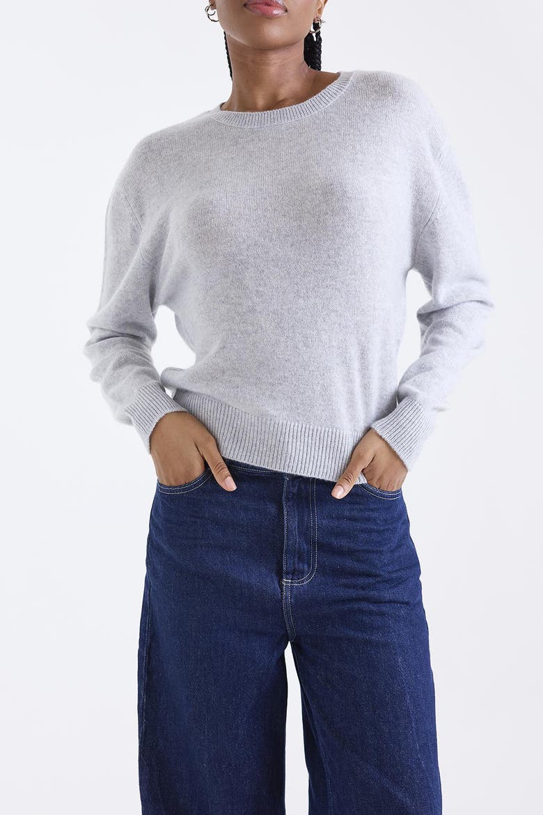 Maila Long Sleeve 100% Cashmere Sweater, Alternate, color, SUPER GREY