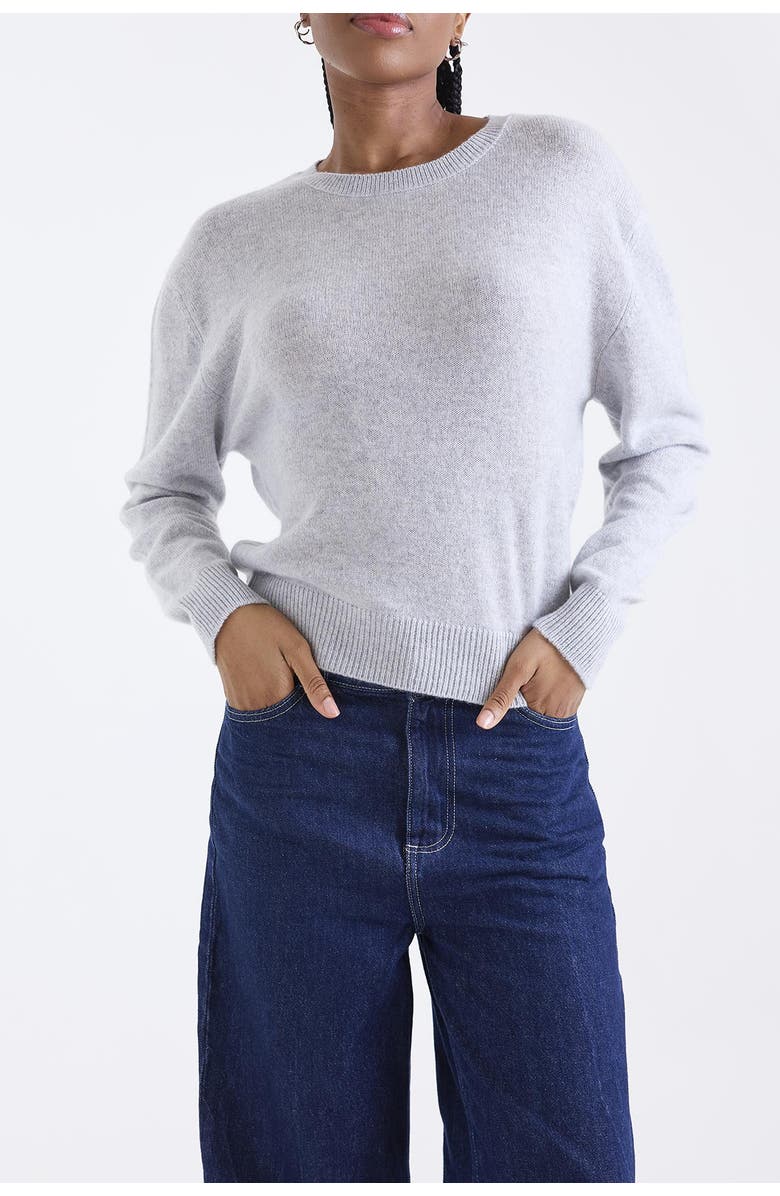 1982 Maila Long Sleeve 100% Cashmere Sweater, Alternate, color, Super Grey