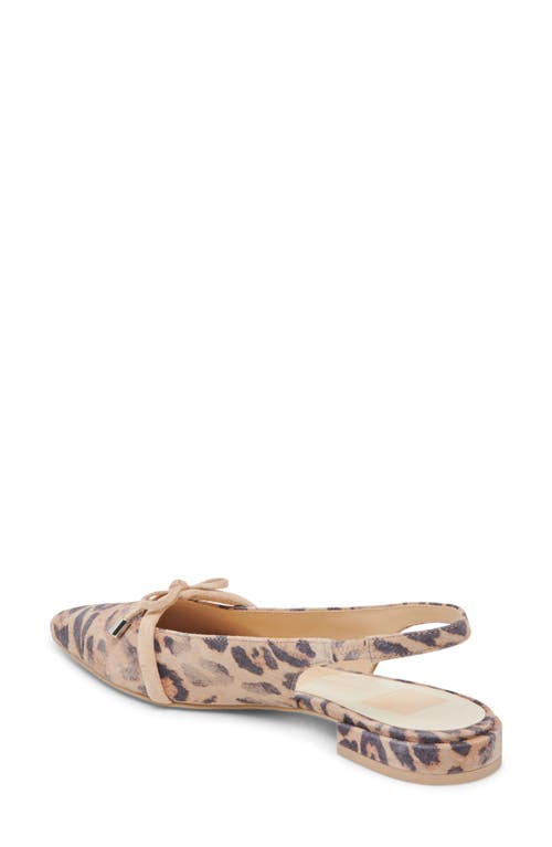 Dolce Vita Payge Pointed Toe Slingback Pump In Light Leopard Suede