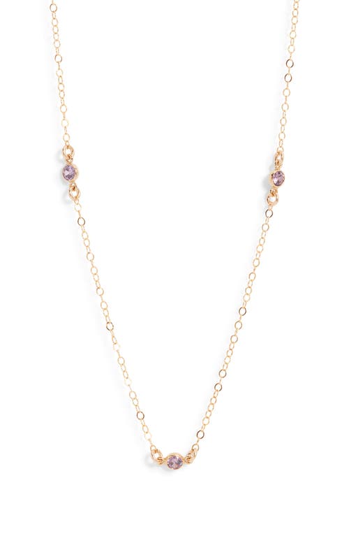 Set & Stones Birthstone Station Necklace In Gold