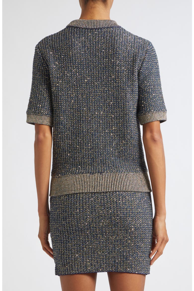 Sequin Crewneck Tweed Sweater, Alternate, color, SQH NAVY/ MULTI