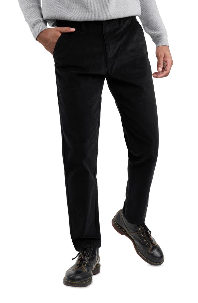 Spring + Mercer Slim Fit Five-Pocket Corduroy Pants, Alternate, color, Black