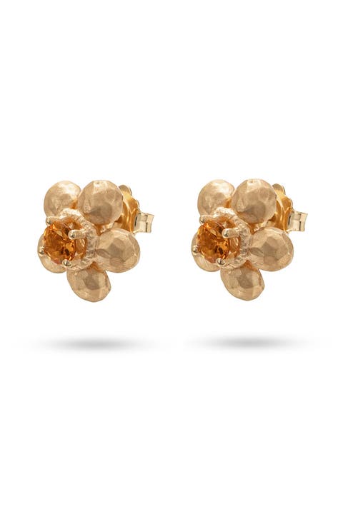 Flore Earrings Madeira Quartz