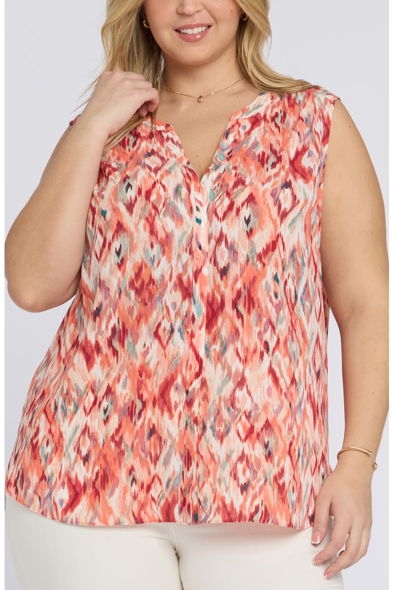 Print Sleeveless Pleat Back Top, Main, color, MOJAVE MIRAGE