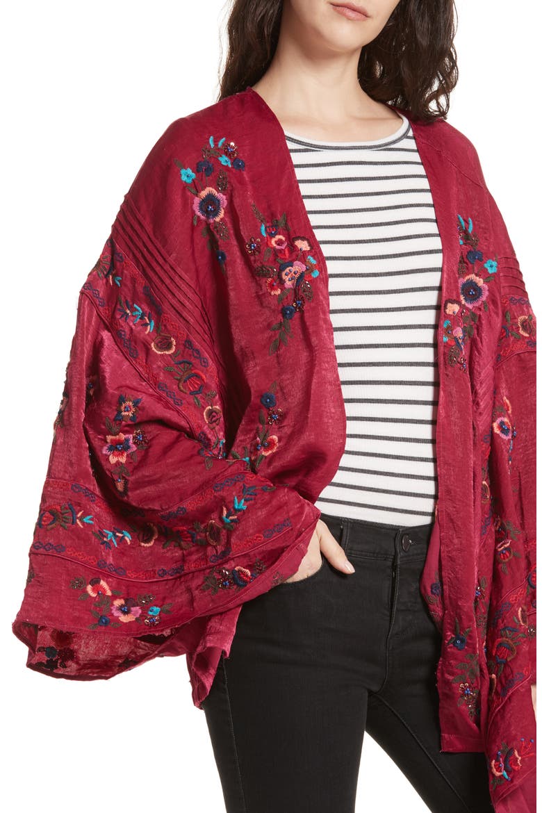Ariel Kimono, Alternate, color, RASPBERRY