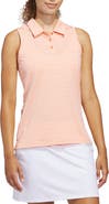 adidas Performance Sleeveless Jacquard Polo
