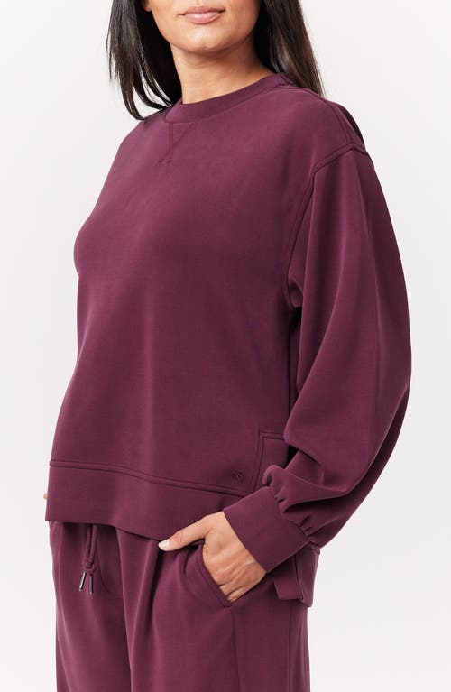 Scotch & Soda Crewneck Pullover In Burgundy