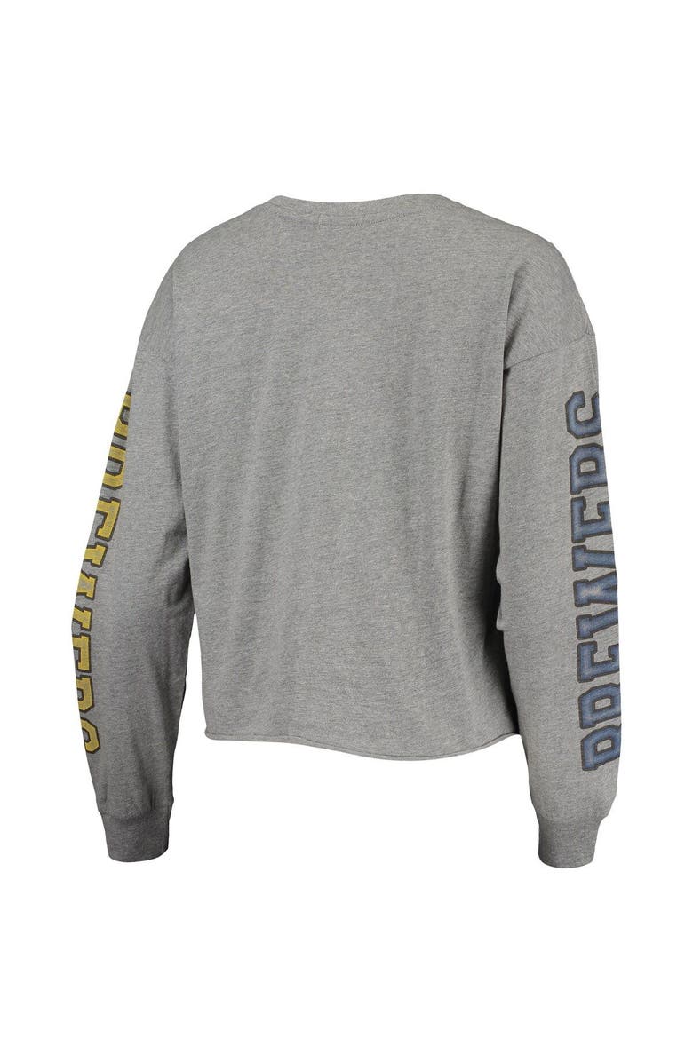 '47 Women's '47 Heathered Gray Milwaukee Brewers Ultra Max Parkway Long Sleeve T-Shirt, Alternate, color, 