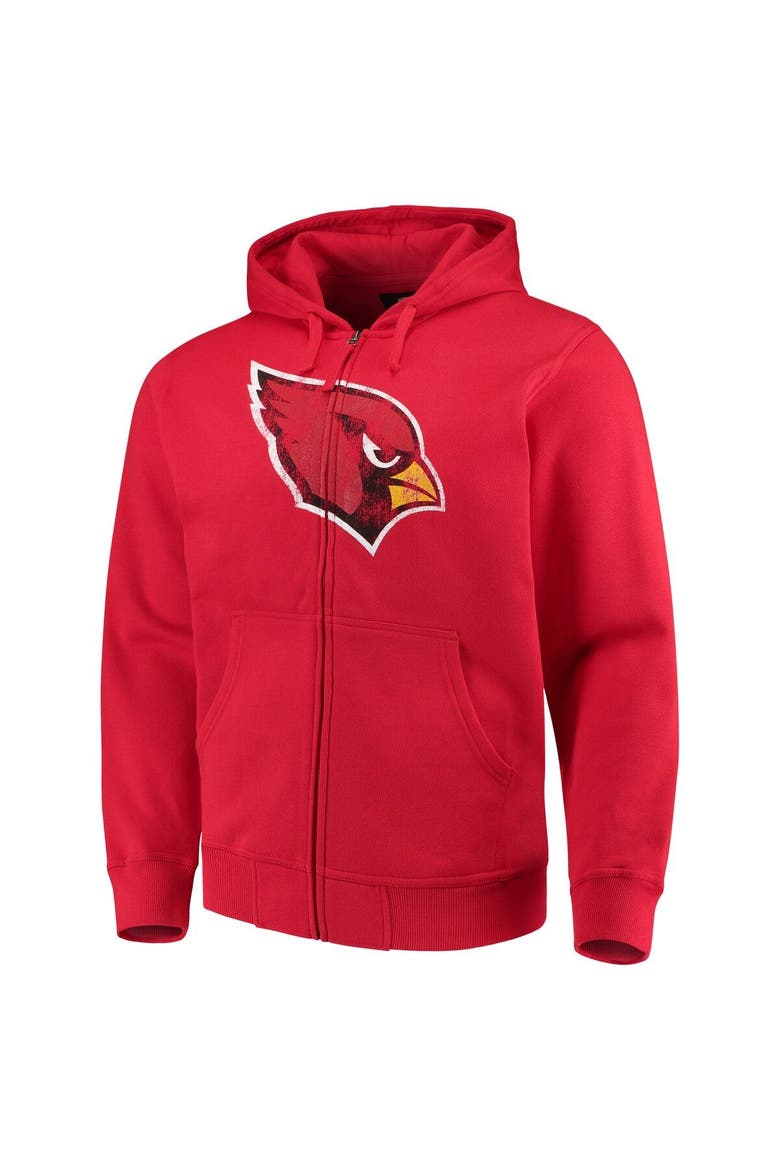 Men's G-III Sports by Carl Banks Cardinal Arizona Cardinals Primary Logo Full-Zip Hoodie, Alternate, color, Red