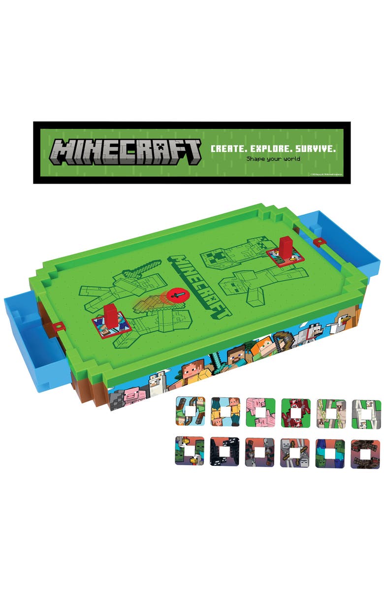 MINECRAFT Arcade Air Hockey - Overworld -Premium Series, 21", Kids 3+, 2 Player, Alternate, color, Multicolored