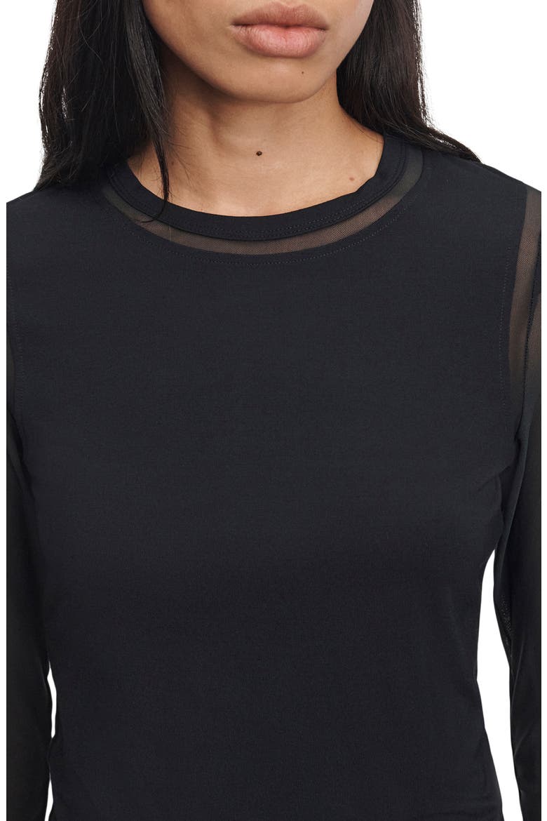 Luca Shadow Long Sleeve Top, Alternate, color, BLACK