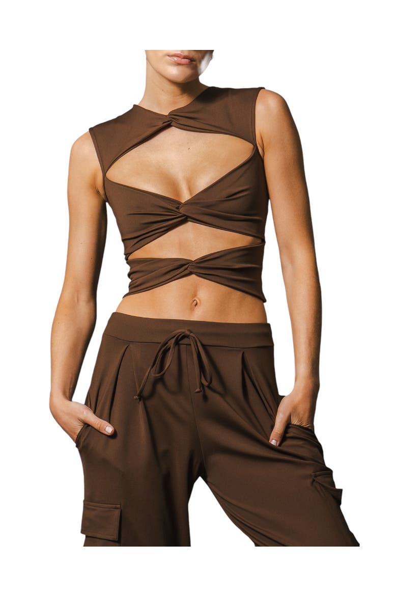 Lauren Top, Alternate, color, Dark Chocolate