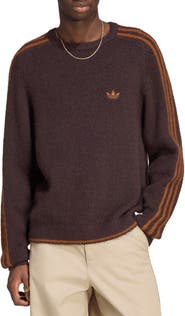 adidas 3-Stripes Fluffy Knit Sweater
