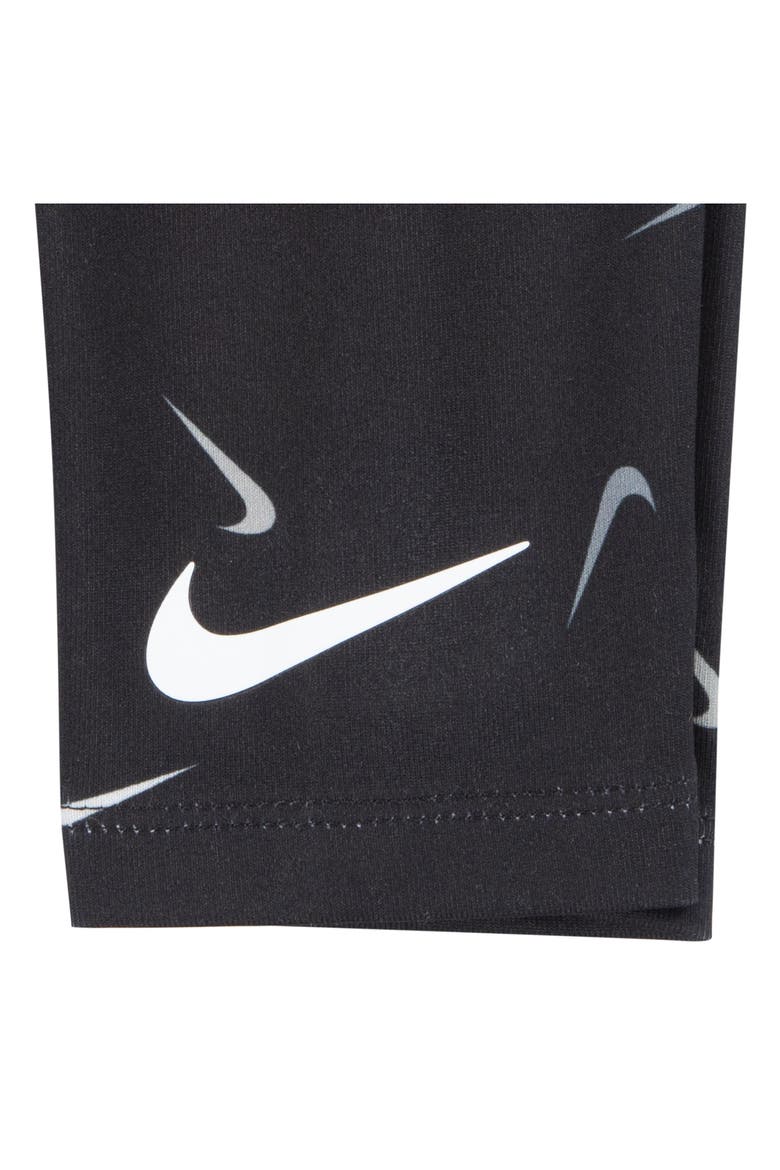Kids' Swoosh Leggings, Alternate, color, BLACK