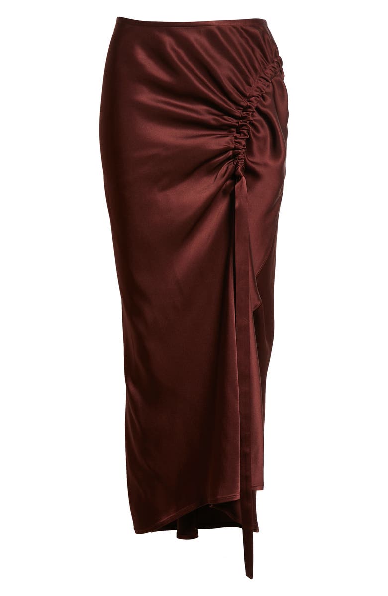LAPOINTE Double Face Satin Skirt, Alternate, color, 