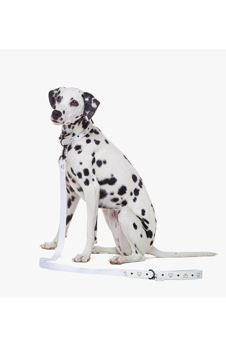 MCM Pet Leash in Visetos, Alternate, color, White