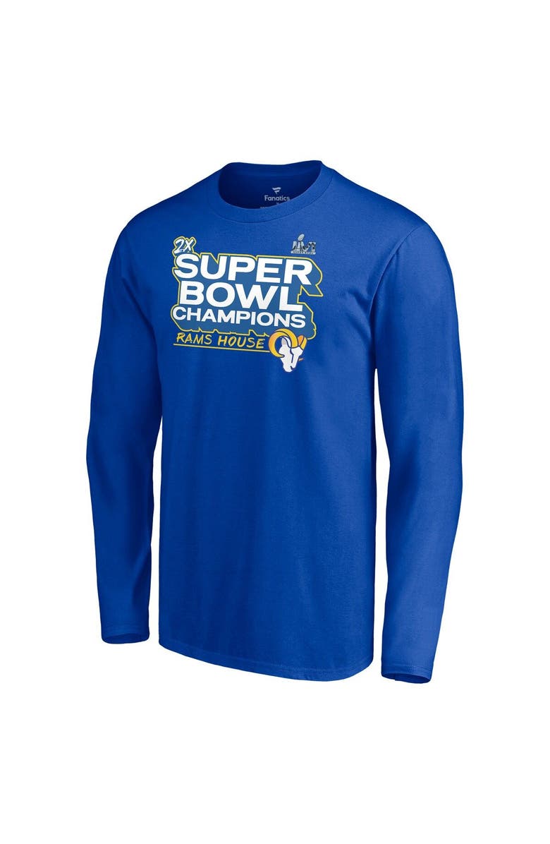 FANATICS Men's Fanatics Branded Royal Los Angeles Rams Super Bowl LVI Champions Big & Tall Parade Long Sleeve T-Shirt, Alternate, color, 