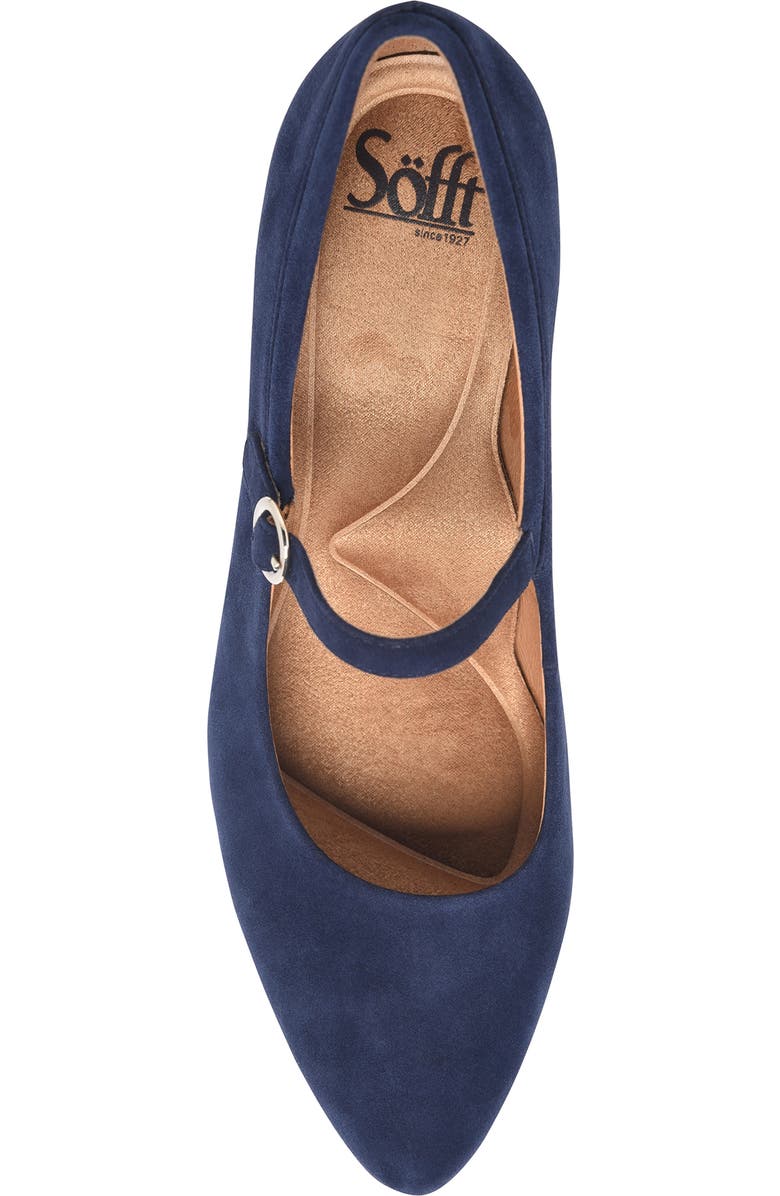 Söfft Sienna Pointed Toe Mary Jane Pump, Alternate, color, Sky Navy