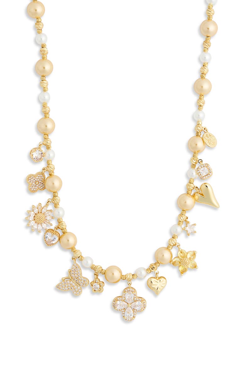 Alina Charm Necklace, Main, color, GOLD