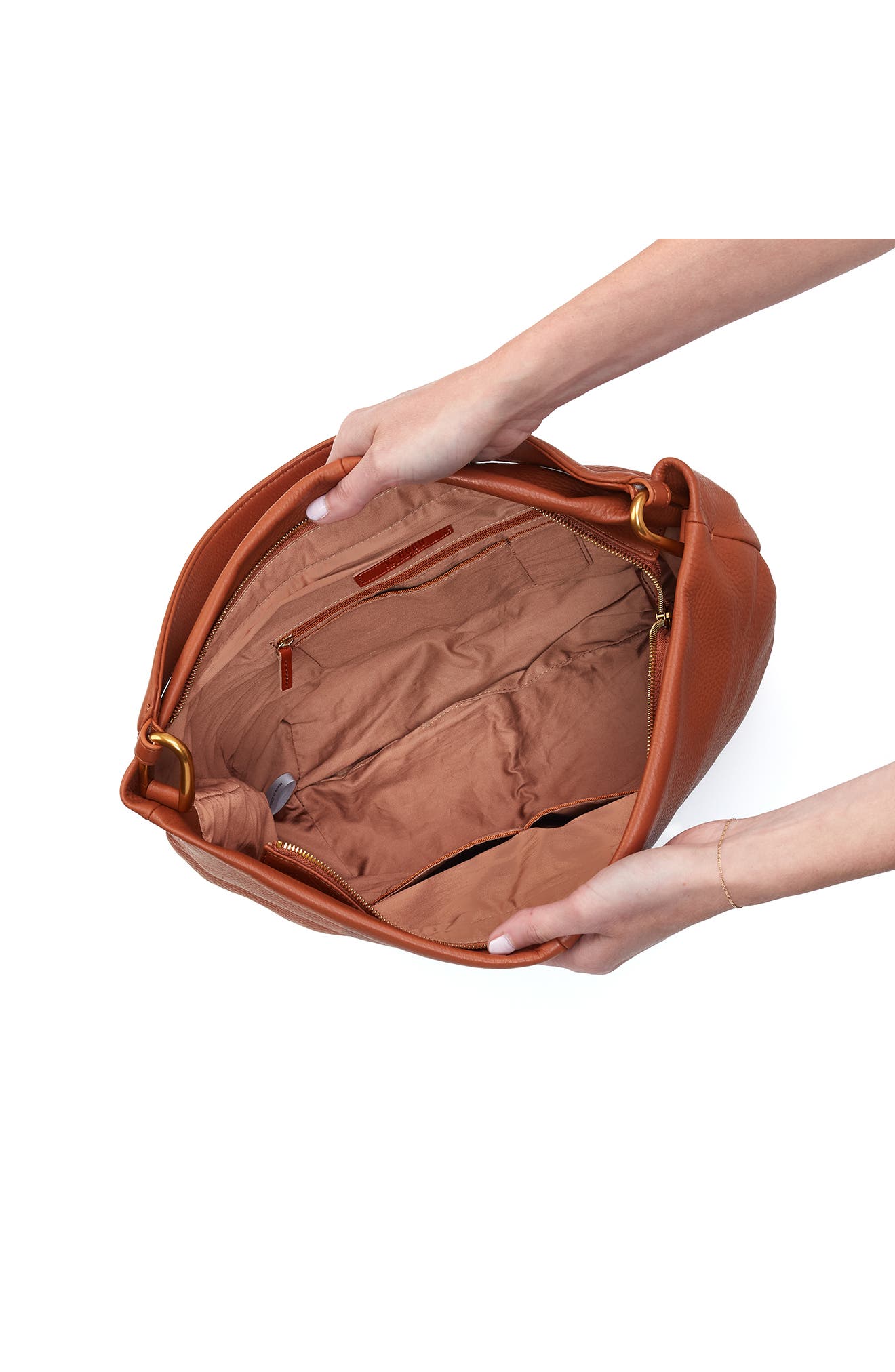 HOBO Harley Leather Hobo Bag, Alternate, color, Warm Honey