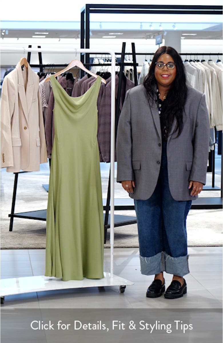 Tala Cowl Neck Satin Gown, sales video thumbnail