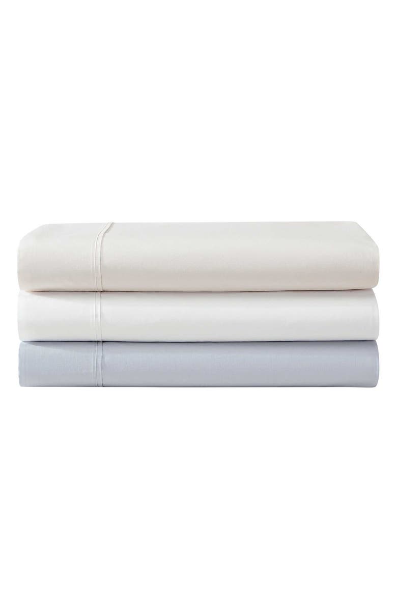 Vera Wang Egyptian Cotton Percale Sheet Set, Alternate, color, Light Blue