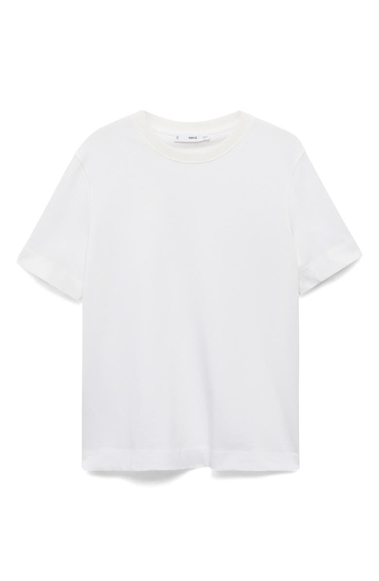 MANGO Cotton T-Shirt, Alternate, color, White