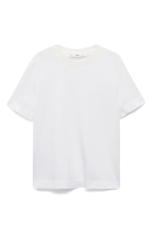 Mango Short Sleeve Sweater In White