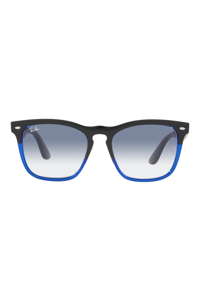 Steve 54mm Square Sunglasses, Main, color, CLEAR/ BLUE