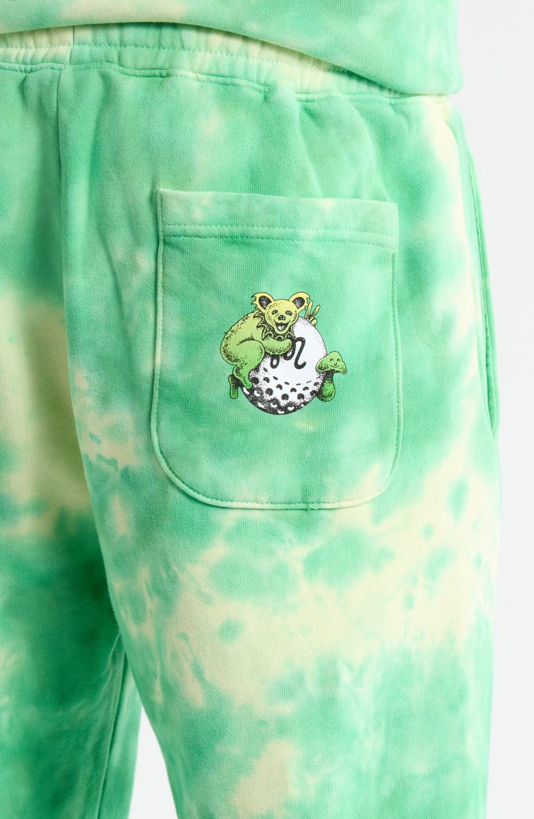 Malbon Golf Grateful Dead Clubhouse Tie-Dye Cotton Joggers, Alternate, color, Green Tie Dye