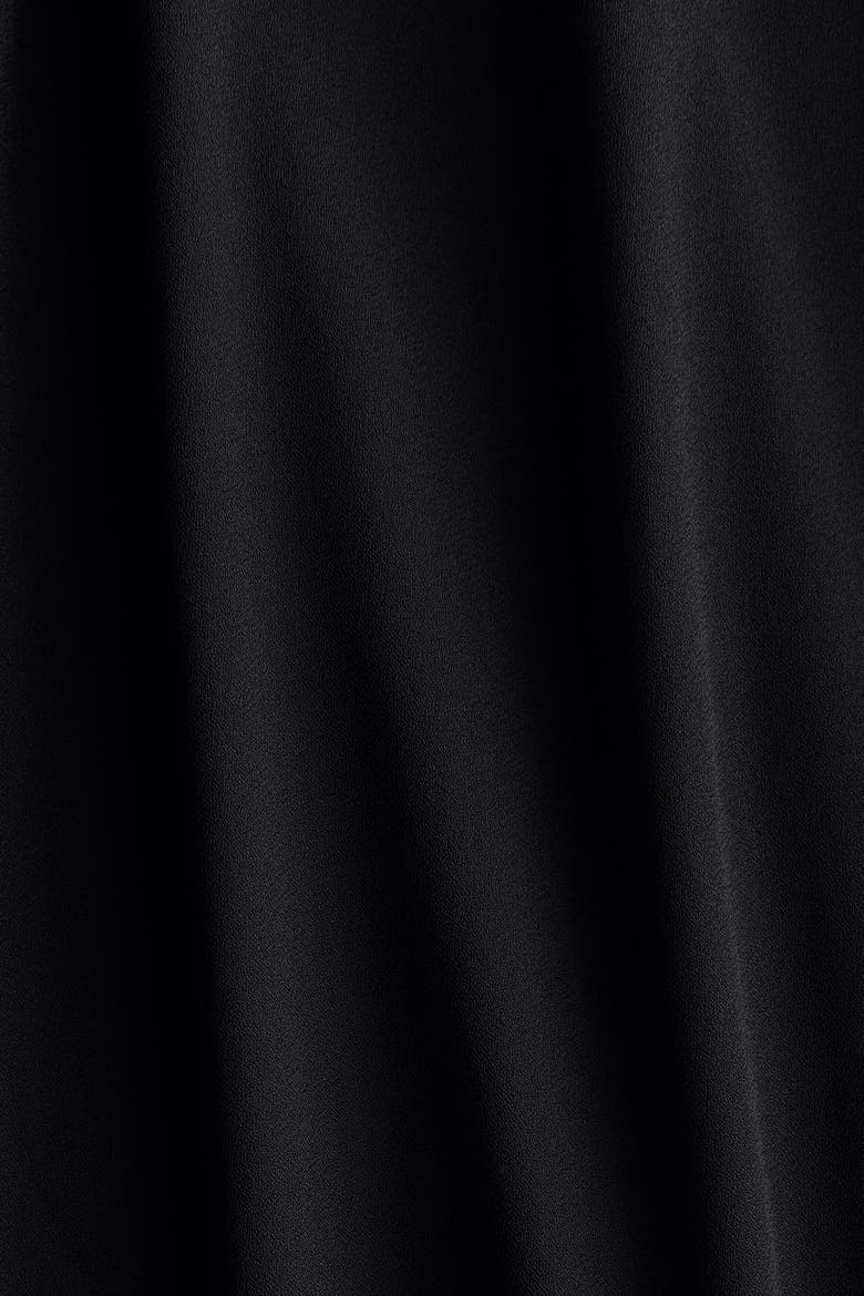 Draped One-shoulder Dress, Alternate, color, Black