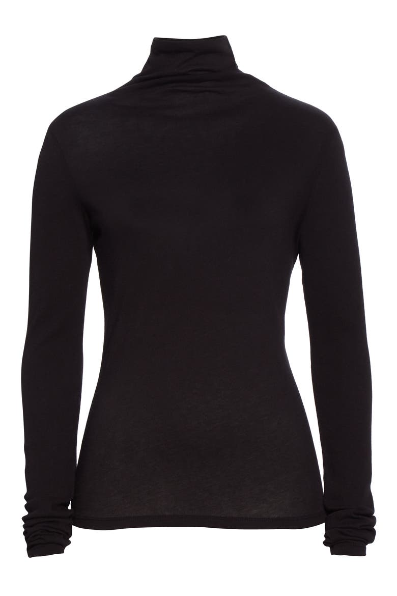 Essential Turtleneck Top, Alternate, color, BLACK