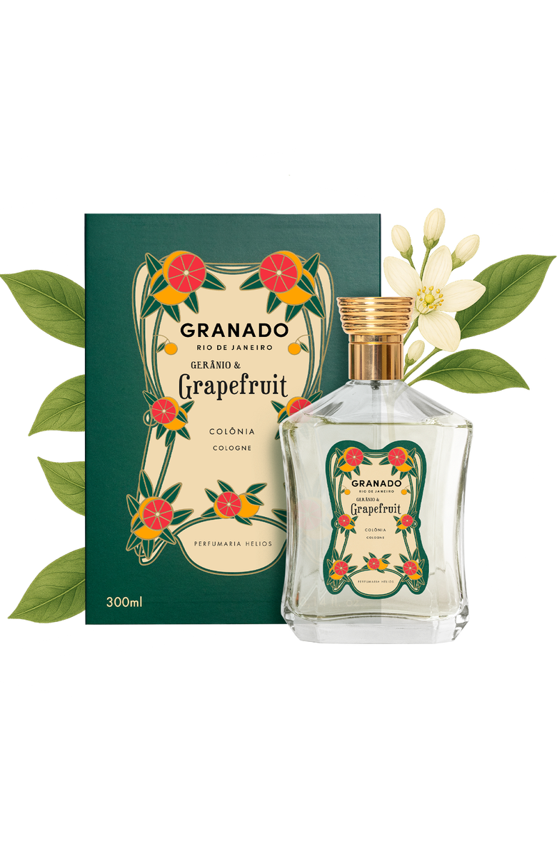 GRANADO Gerânio & Grapefruit Eau de Cologne 300ml, Alternate, color, Clear