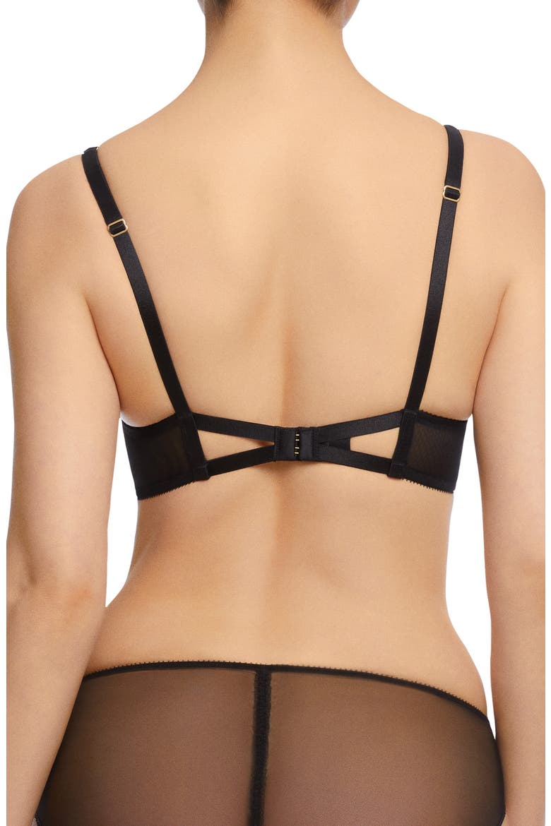 Rosabelle Underwire Balconette Bra, Alternate, color, BLACK