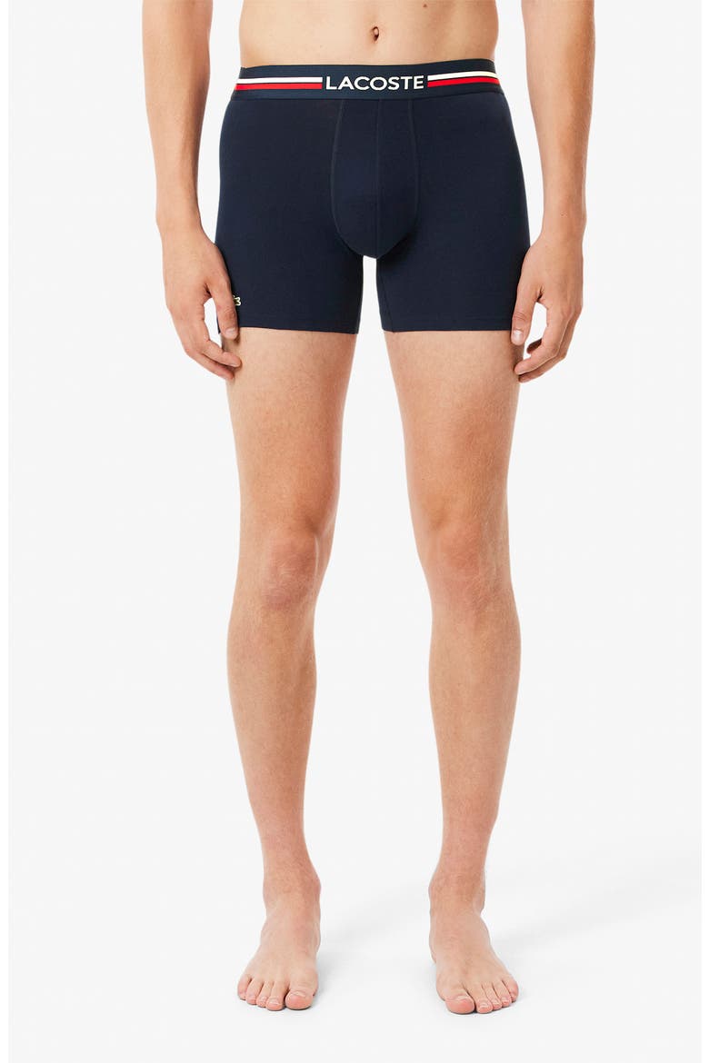 Assorted 3-Pack Stretch Cotton Boxer Briefs, Alternate, color, NAVY BLUE/ SILVER CHINE