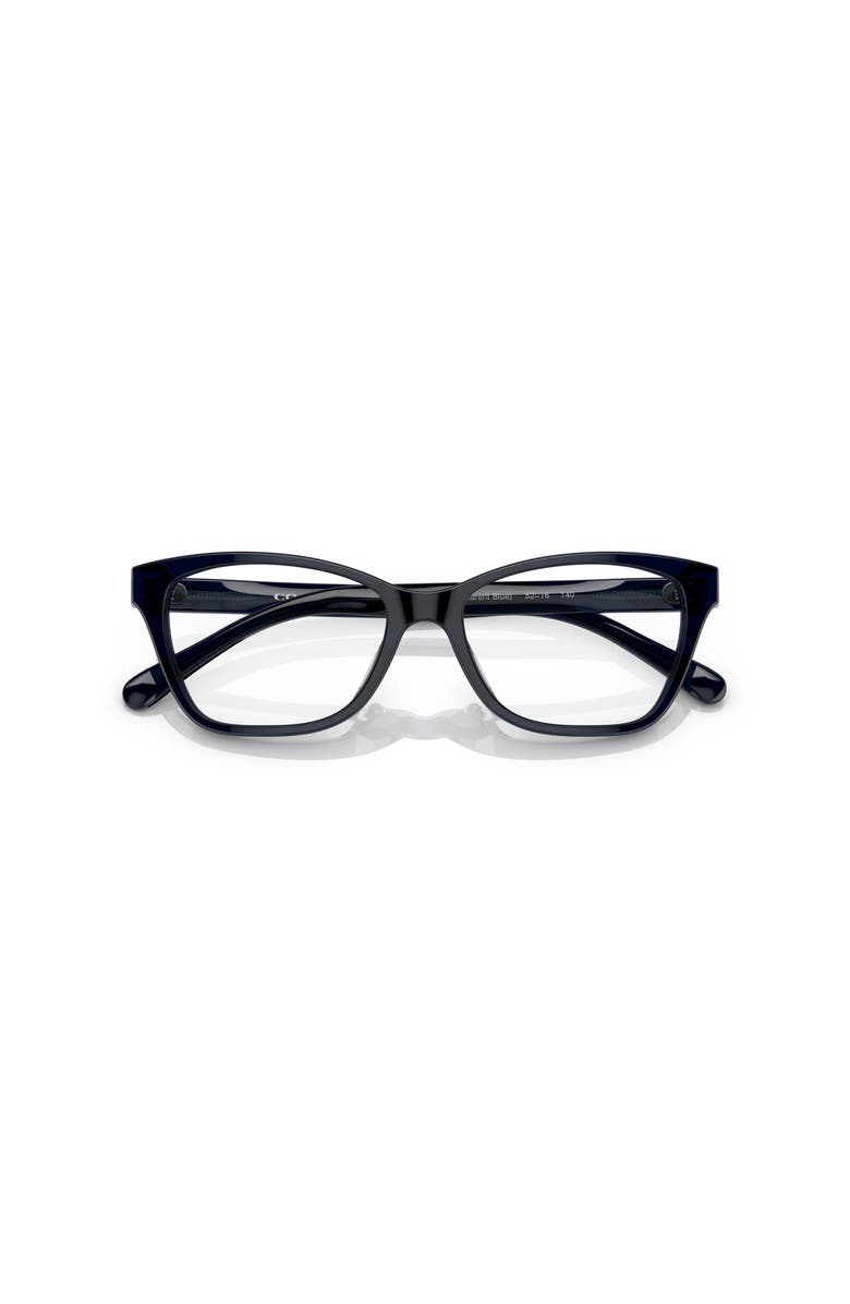 COACH 52mm Butterfly optical glasses, Alternate, color, Blue